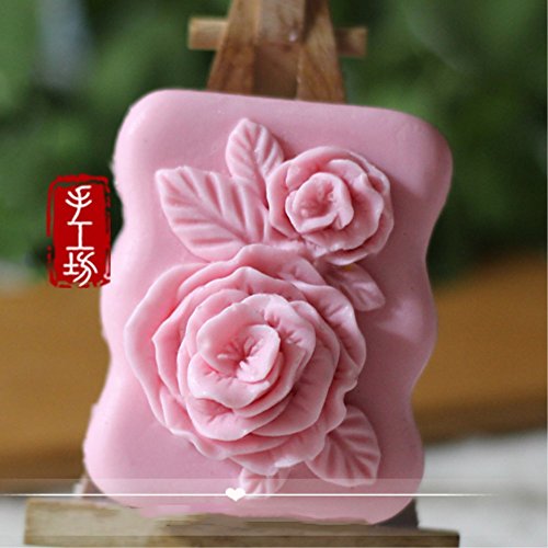 1pc Flower Candle Silicone Mold, Pink Silicone Flower Candle Mold For DIY