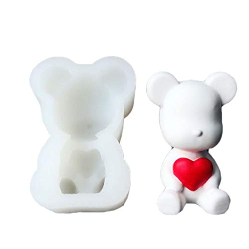 Bear Silicone Soap Bar Mold DIY Homemade Vehicle Ornament Candle Resin Mold