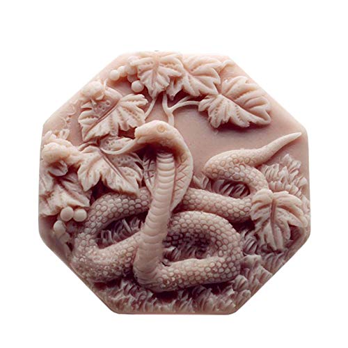 Grainrain Soap Mold Silicone Craft Snake Soap Making Mould Candle Resin DIY Handmade Mold (11502)