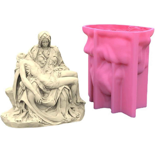 F18-C177 wax candle molds Madonna and Child Sculpture