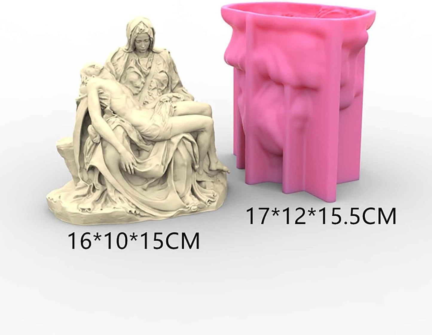 F18-C177 wax candle molds Madonna and Child Sculpture