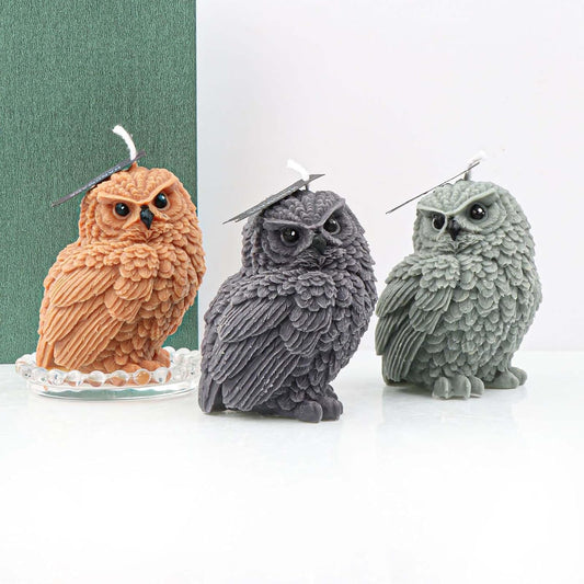 F18-SXY291 owl candle mold