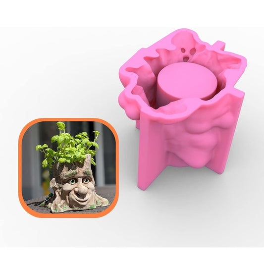 F19-G54 cement molds tree stump planter