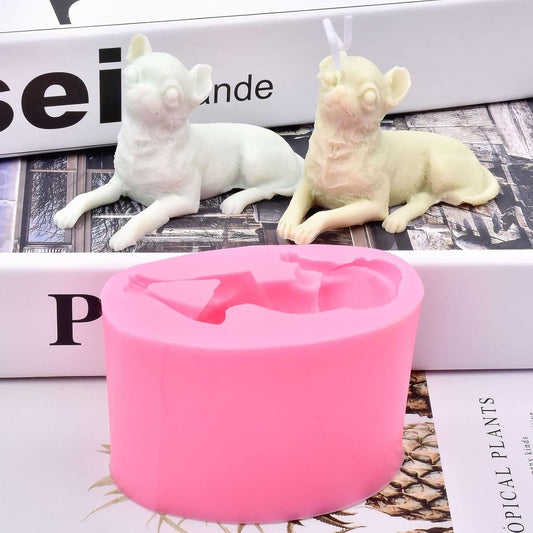 F21-SXY095 dog silicon candle molds