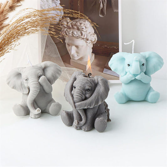 F21-ZH081/2/3 elephant candle mold