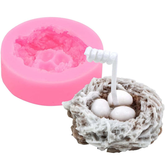 F22-SXY032 candle mold bird nest with eggs