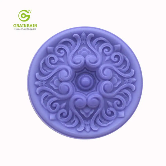 Grainrain Silicone Mold for Soap Flowers for Round Shape DIY Craft Handmade Soap Molds