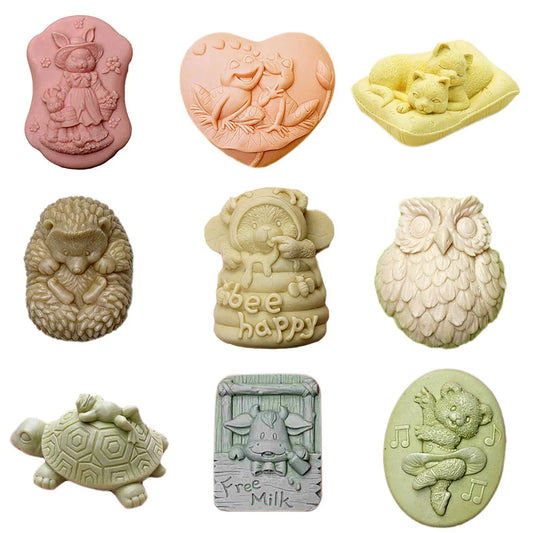 Animal Soap Silicon Molds Frog Soap Form Tortoise Soap Making Supplies Rabbit Soap Mold Dog Silicone Mold Soap Cat Soap Mold