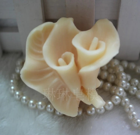 Grainrain Soap Molds Silicone Flexible Handmade Craft Polymer Clay Candle Mould Cally Lily