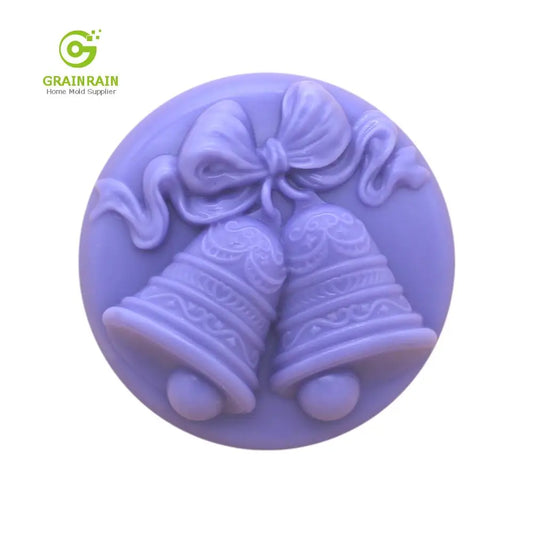 Grainrain Christmas Bell Soap Mold Silicone Soap Making Mould Candle DIY Handmade Mold