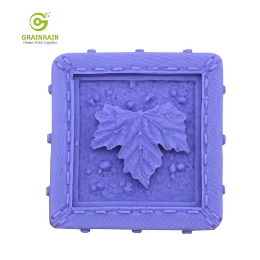 Grainrain Square Maple Leaf White Silicone Soap Mould Soap Making Molds Diy Craft Art Handmade Flexible Soap Mold