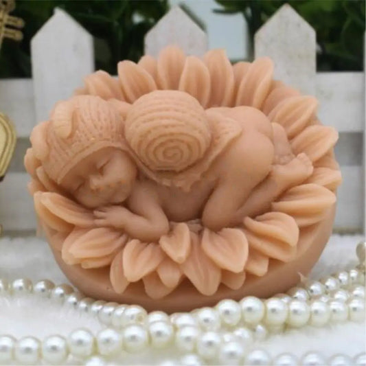 Grainrain Baby Soap Mold Craft Homemade Silicone Soap Bar Mold DIY Candle Resin Mold