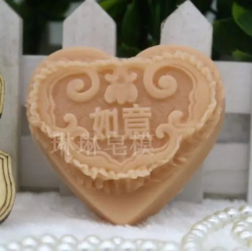 Grainrain Heart Craft Soap Mold Silicone Candle Soap Making Mould DIY Handmade Mold Lucky