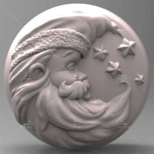 Grainrain Santa Claus Soap Mold Silicone Craft Soap Making Mould Candle DIY Handmade Mold