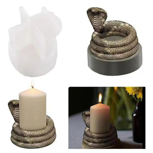 3D Snake Candle Stand Silicone Mould Creative Silicon Wax Soap Resin Epoxy Mold