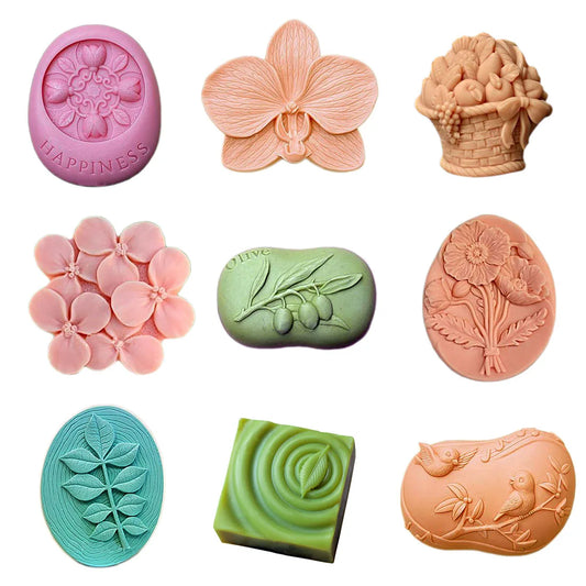 Flower Silicone Mold Leave Silicone Soap Mold Bird Soap Molds Insect Soap Silicone Mold Bath Bomb Mold Oval Soap Mold Diy Soap