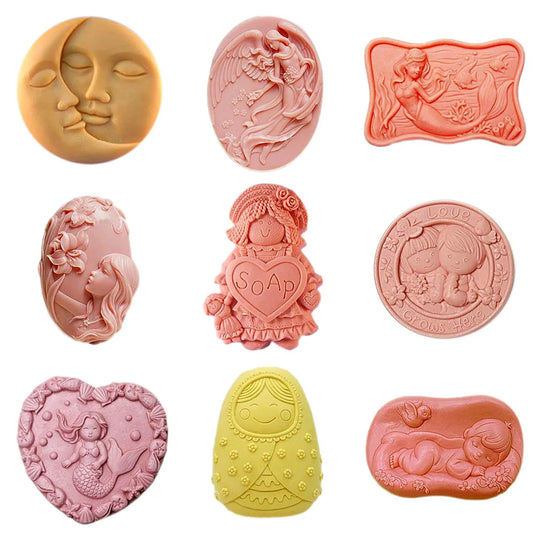 Soap Silicon Molds  Soap Form  Soap Making Supplies  Human Figure Soap Mold Mermaid Silicone Mold Soap Oval Soap Mold