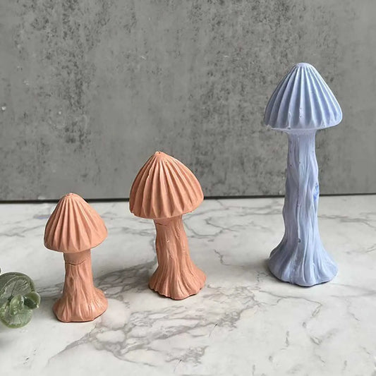 3D Candle Molds Pillar Silicone Soap Mold Mushroom DIY Craft Handmade Wax Mould