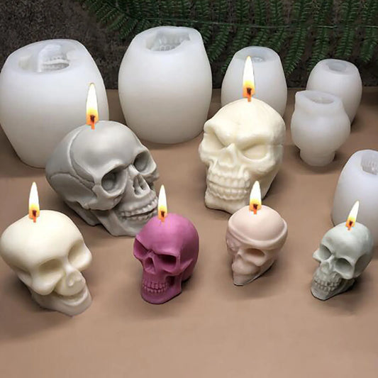 3D Halloween skull Candle Mold silicon creative decoration DIY horror ghost