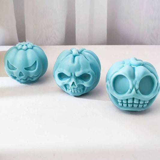 3D Devil Pumpkin Halloween Candle Silicone Mold DIY Handmade Moule Bougie Molde De Silicona Para Velas Holiday Decoration