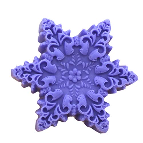 Snowflake White Silicone Soap Mould Soap Making Molds DIY Craft Art Handmade Flexible Soap Mold