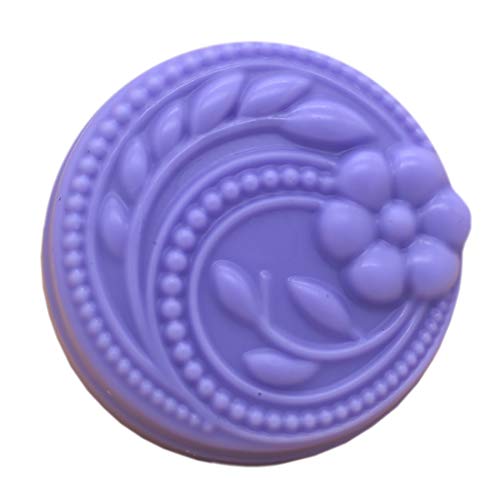 Round Flowers White DIY Craft Art Handmade Soap Making Molds Flexible Soap Mold Silicone Soap Mould Soap