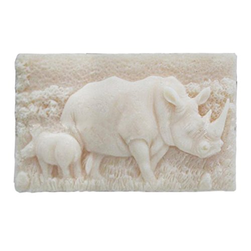 Rhinocero Mommy and Baby Craft Art Silicone Soap Mold Craft Molds DIY Handmade soap molds