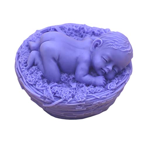 Sleeping Baby White Flexible Soap Mold Silicone Mould DIY Craft Handmade Resin Clay Candle Molds Silicon Wax Mold