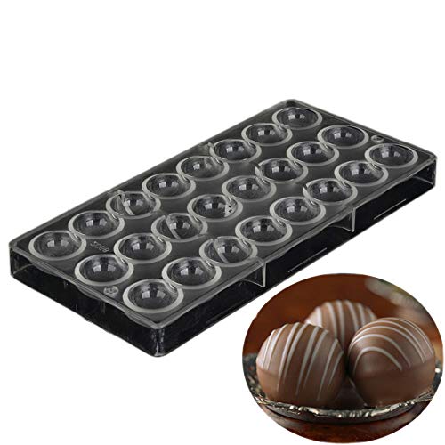 19304 / Polycarbonate Chocolate Mold Clear Mold round Semi Sphere Shaped