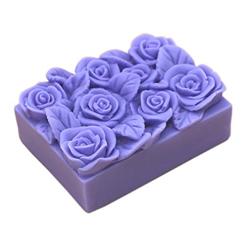 Soap Mold Silicone Craft Rose Rectangle Soap Making Mould DIY Candle Resin Mold