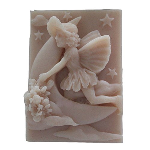 Soap Mold Soap Making Tools DIY Craft Candle Mould Silicone Molds Moon Girl