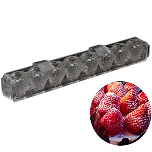 Grainrain 3D Strawberry DIY Mould Clear Tray Hard PC Chocolate Molds Candy Jelly Mould