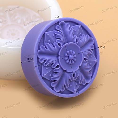 Flower Soap Mold Leaf Silicone Soap Making Mold DIY Craft Handmade Mold Round