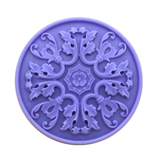 Round Flower White DIY Craft Art Handmade Soap Making Molds Flexible Soap Mold Silicone Soap Mould Soap