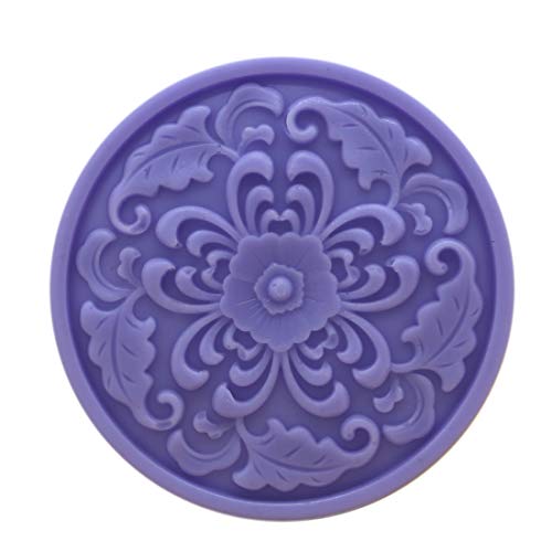 Flower Silicone Soap Mold Leaf Round Food Grade Silicone Mould for Handmade Soap