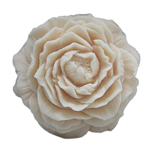 Peony Flowers White DIY Craft Art Handmade Soap Making Molds Flexible Soap Mold Silicone Soap Mould Soap