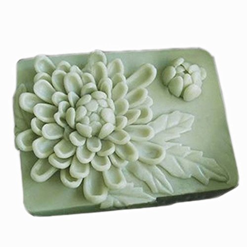 Flower White Silicone Soap Mould Soap Making Molds DIY Craft Art Handmade Flexible Soap Mold