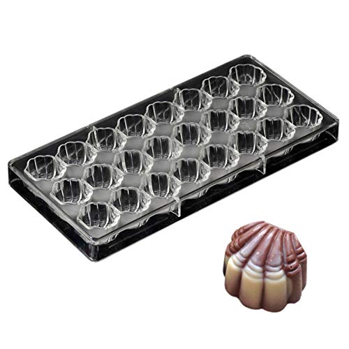 19308 / Polycarbonate Chocolate Mold Clear Mold DIY Handmade Pastry Tools Shell Shaped