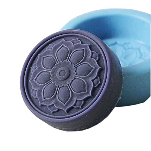 Round Flower Craft Silicone Soap Bar Mold for Handmade Melt & Pour Soap 3.25 Oz