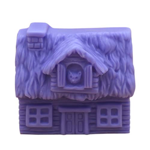 CAT and House Soap Mold Handmade Craft Clay Silicone Cake Chocolate Baking Tools