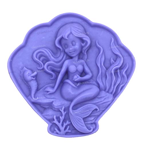 Mermaid White Silicone Soap molds Craft Art Mould DIY Handmade for Soap Making Handmade