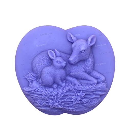 Deer and Rubbit Soap Making Mold Silicone Soap Molds Resin Molds Handmade Soap Molds DIY Craft Art Molds 1 pc