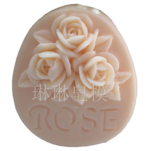 Rose Flower White Silicone Soap Mould Soap Making Molds DIY Craft Art Handmade Flexible Soap Mold