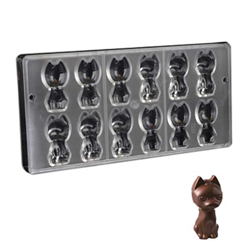 19400 / 3D Dogs Polycarbonate Chocolate Mold Mould Clear Hard Chocolate Maker Professional Candy Jelly Mould Cake Decoration Mold