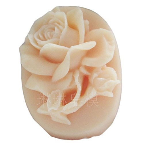 Rose White Silicone Soap Mould Soap Making Molds DIY Craft Art Handmade Flexible Soap Mold