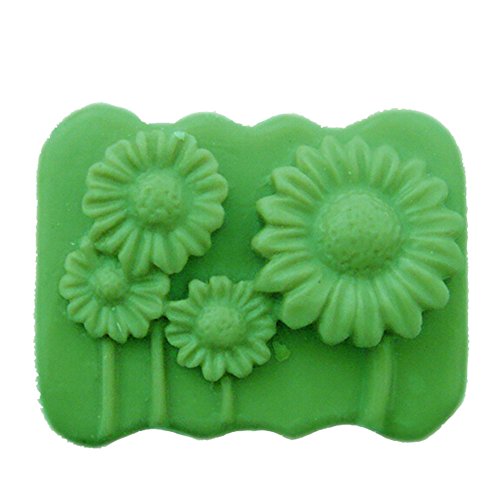 Round Flower White Soap Making Molds DIY Craft Art Handmade Flexible Soap Mold Silicone Soap Mould Soap