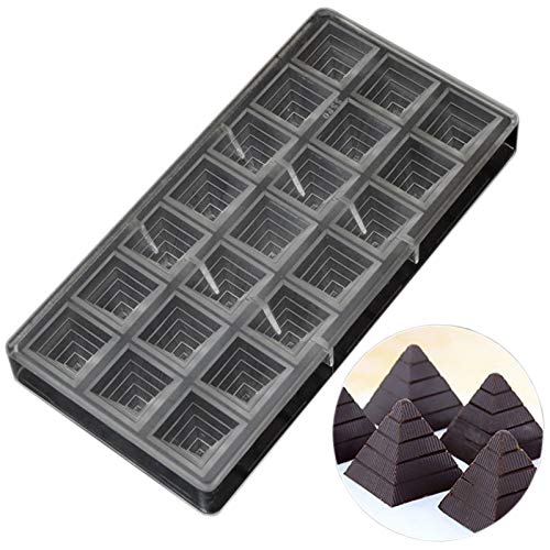 19356 / Polycarbonate Chocolate Candy Molds PC Mould Pastry Baking Tool Tray 3D Pyramid