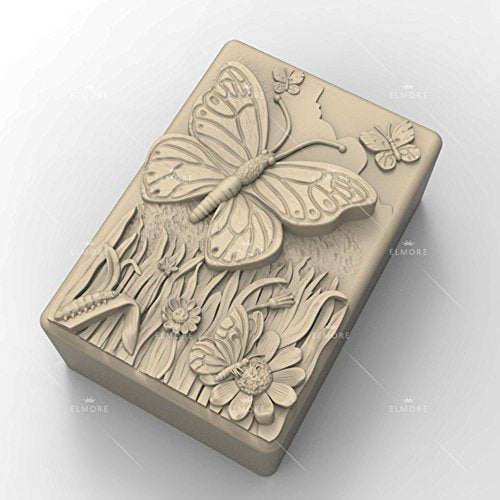 Soap Mold Silicone Craft Flower Butterfly Soap Making Mould Candle Resin DIY Handmade Mold (14211)