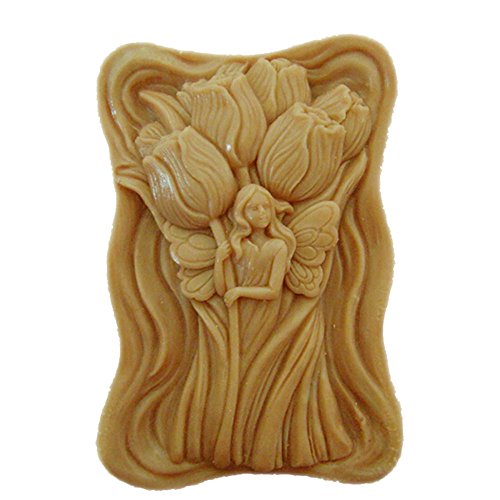 Round Flower Soap Making Molds DIY Craft Art Handmade Flexible Soap Mold Silicone Soap Mould Soap