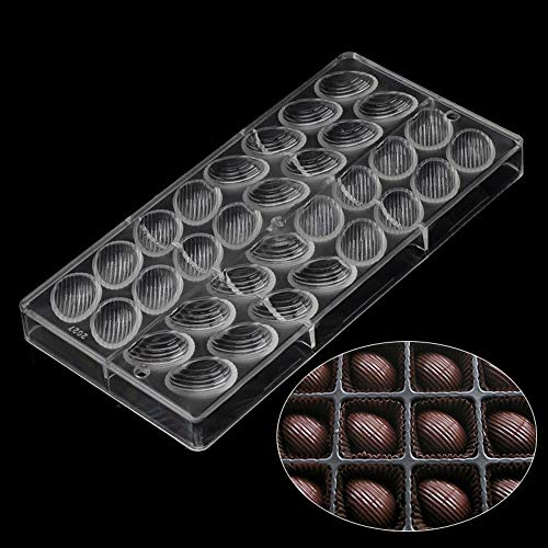 19291 / 3D easter Egg Thread Surface Polycarbonate Chocolate Candy Mold